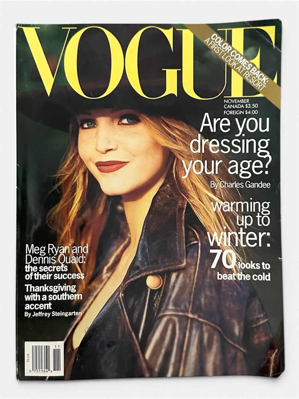 Vintage November 1993 VOGUE magazine - Nadja Auermann - Buy As-Is